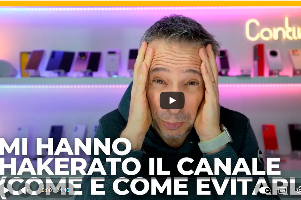 faccia di Andrea Galeazzi presa dal video