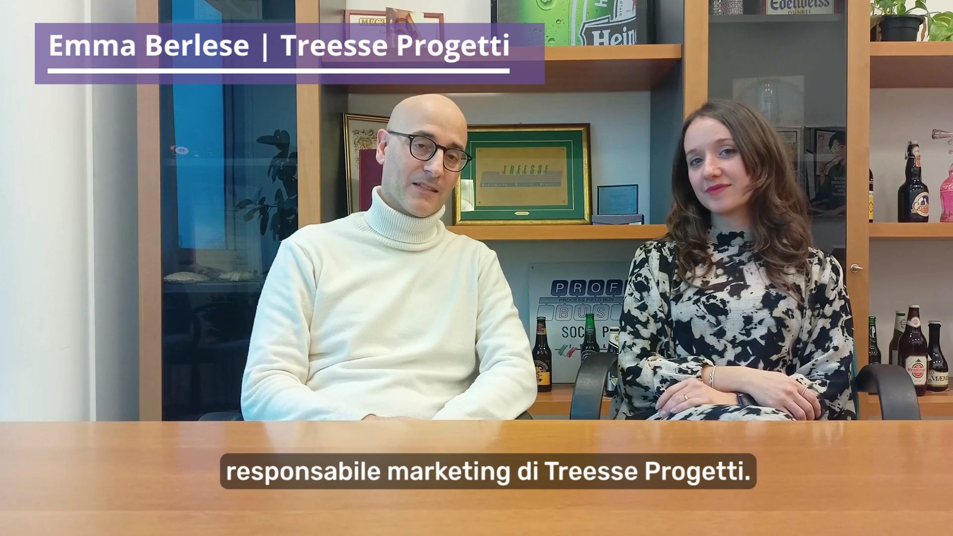 Marco Venturelli di Scp e Emma Bernese durante l'intervista